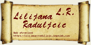 Lilijana Raduljčić vizit kartica